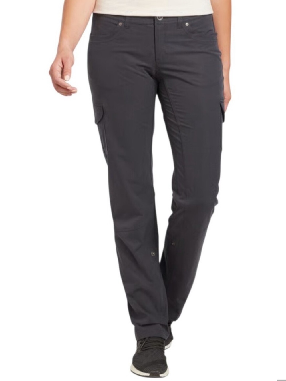 Kuhl Freeflex Roll Up Pants Womens 2 Short Gray Hiking Stretch Cargo 6326